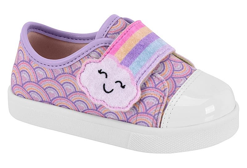 Zapato Casual Infantil Tec Brilho Rainbow/Verniz Premium