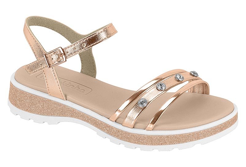 Sandalias Brilho Italia/Metal Glamour