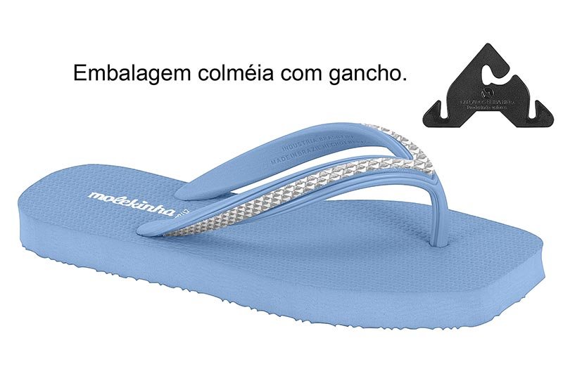 Sandalia Infantil Tira Pta Pvc-Napa Gliter Triangulos