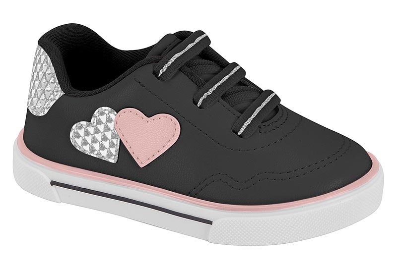 Zapato Casual Infantil Napa Turim/Napa Gliter Triangulos