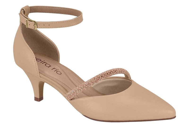 Zapato Feminino Napa Turim/Tira Pronta Strass