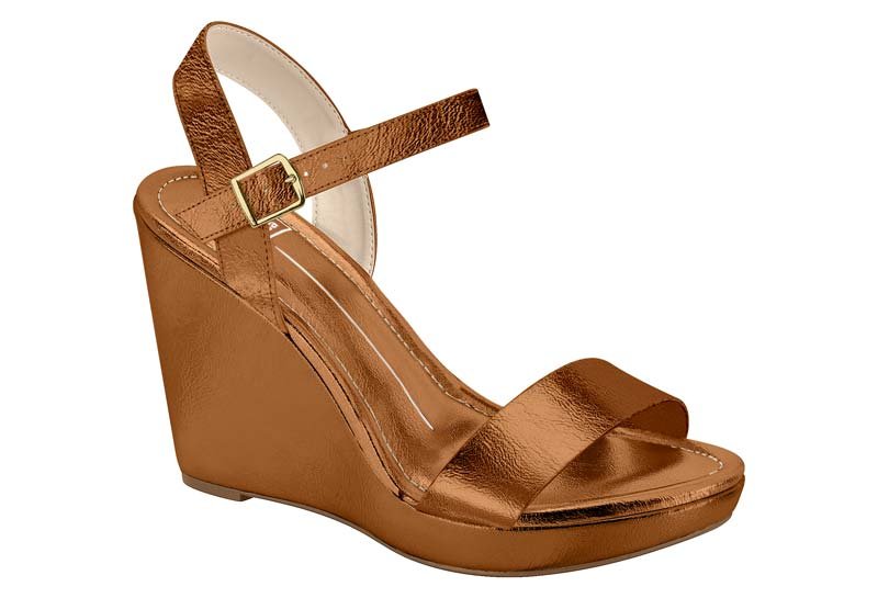 Sandalia Feminina Metalizado Nancy