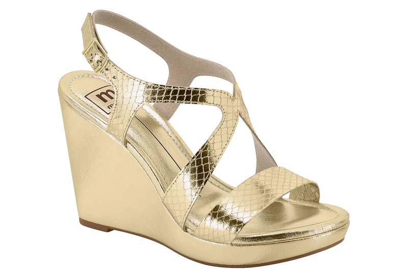 Sandalia Feminina Metalizado Snake/Metalizado Nancy