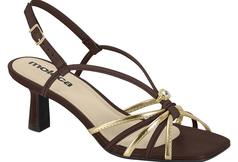 Sandalia Feminina Napa Turim/Metalizado Nancy