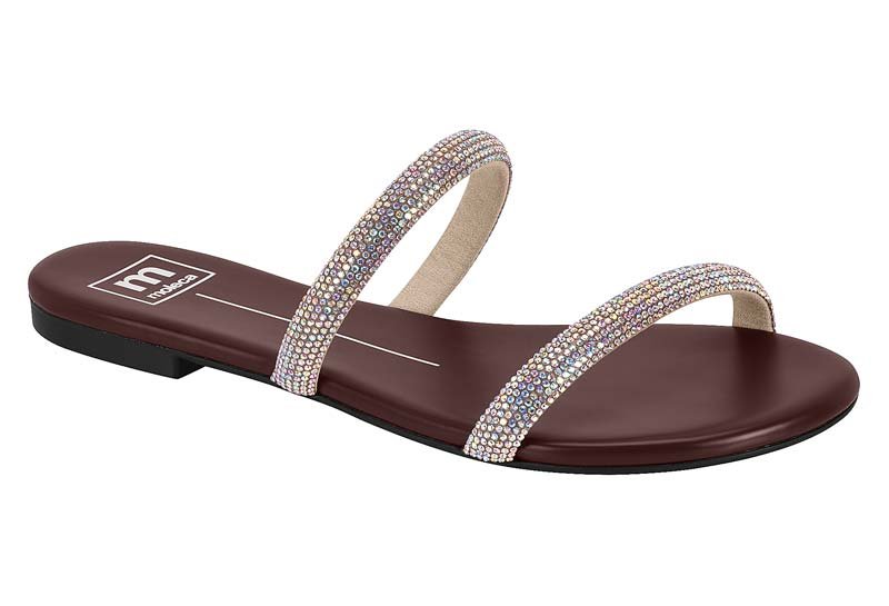 Sueco Feminino Tira Glam/Napa Box Malibu