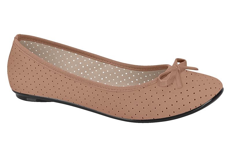 Zapatito Feminina Nobuck Pele Neo Microperfuros