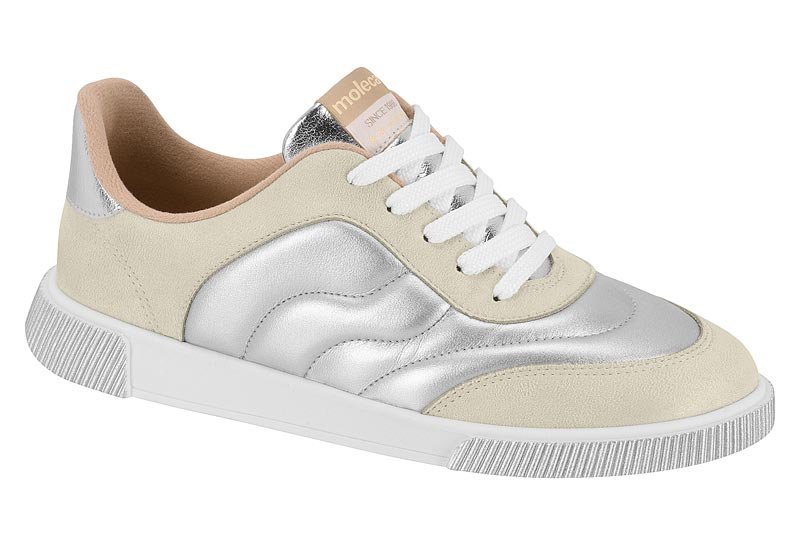 Zapato Casual Feminino Camurca Flex/Np Supr Metal/Me Nancy