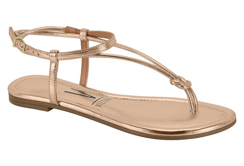 Sandalia Feminina Tira Pr Brilho Italia/Brilho Italia