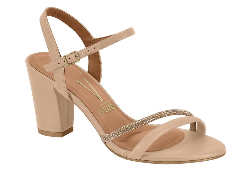 Sandalia Feminina Pelica/Tr Pr Xangai/Tr Pr Pelica