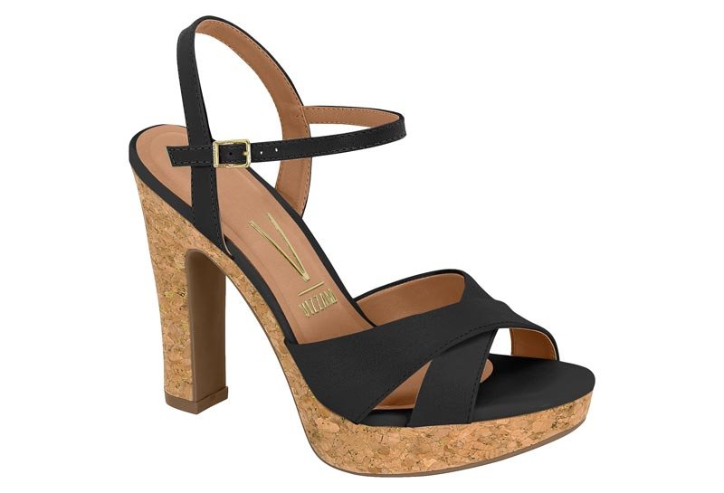 Sandalia Feminina Pelica/Tecido Cortica Dubai