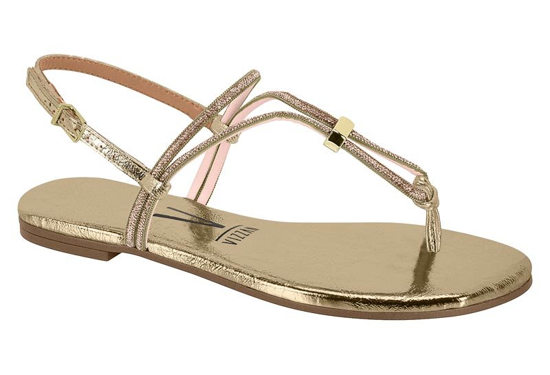 Sueco Feminino Tira Florenca/Metalizado Milano