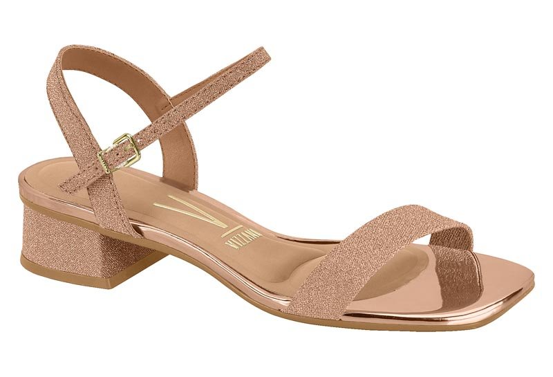Sandalia Feminina Tela Shine Paris