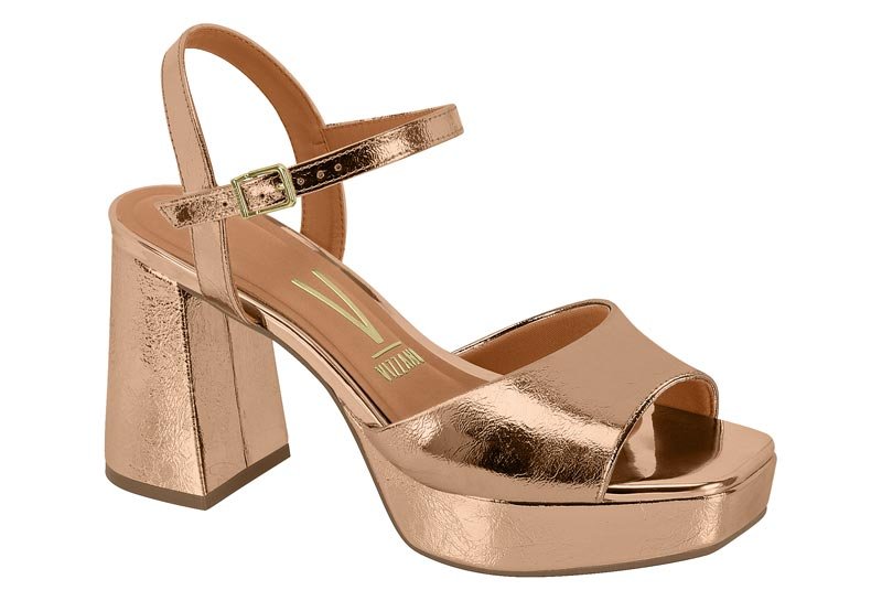 Sandalia Feminina Metalizado Milano