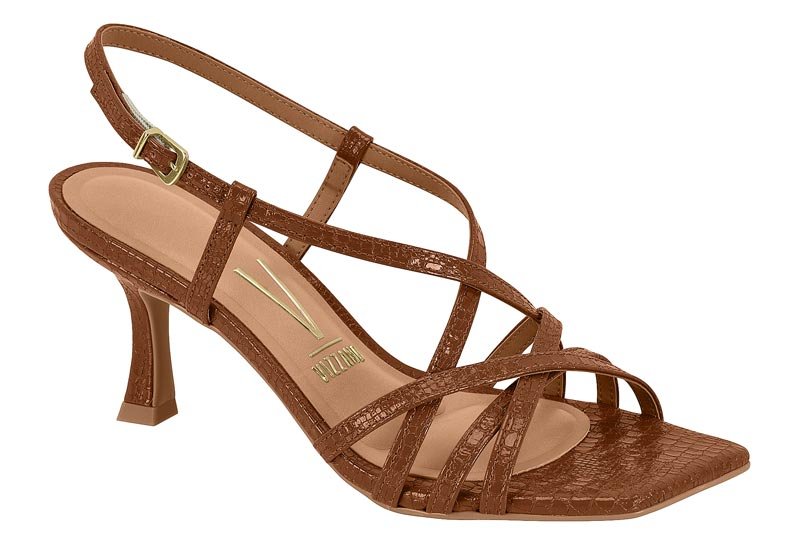 Sandalia Feminina Verniz Croco London