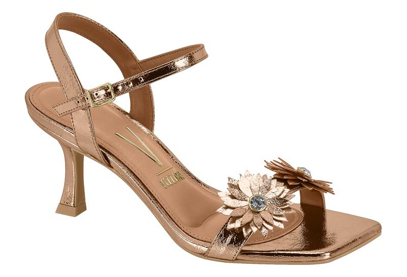 Sandalia Feminina Metalizado Milano