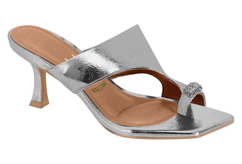 Sandalia Feminina Metalizado Milano