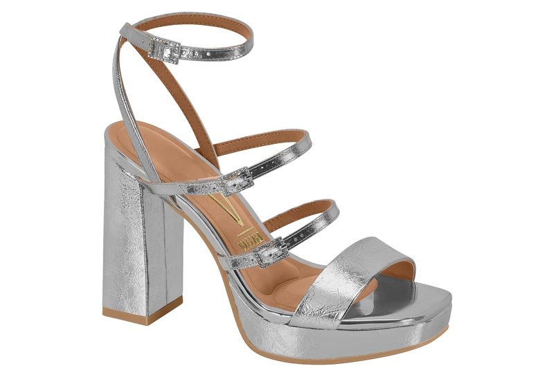 Sandalia Feminina Metalizado Milano