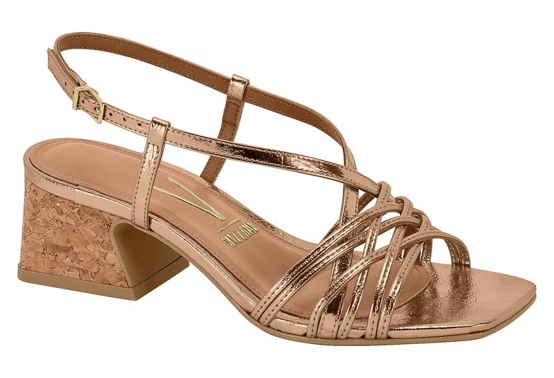 Sandalia Feminina Metalizado Milano