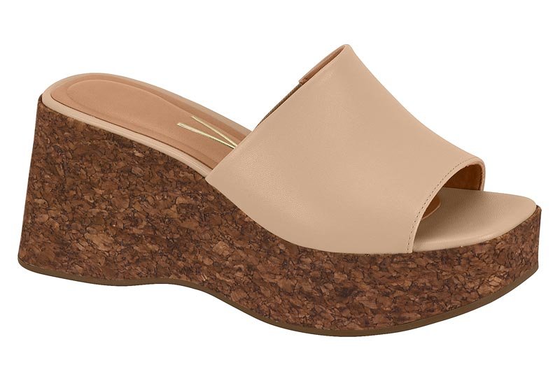 Sandalia Feminina Pelica/Tecido Cortica Glomer