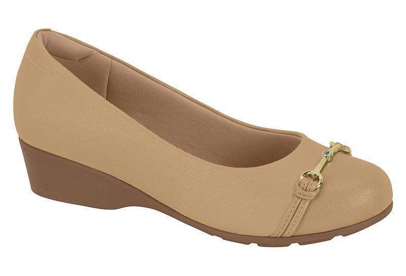 Zapato Feminino Napa Floather Nature/Pele Strech