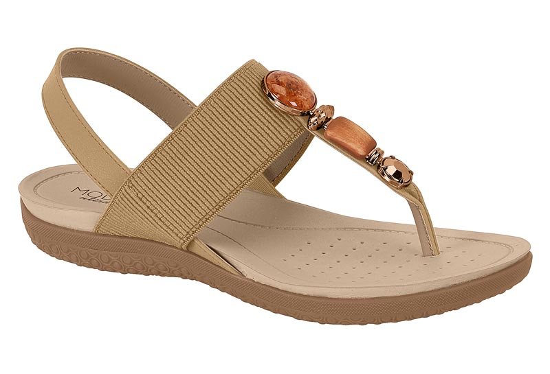 Sandalia Feminina Elastico Canelado/Np Float Nature