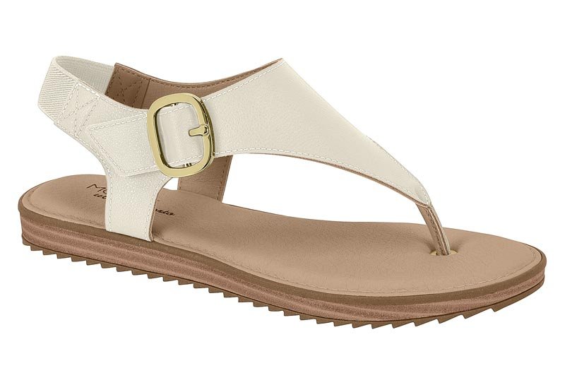 Sandalia Feminina Napa Floather Nature/Elastico
