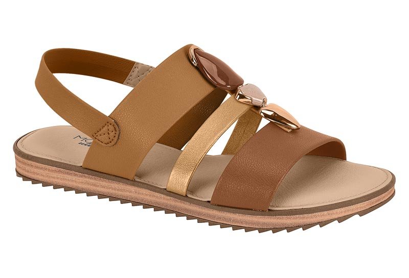 Sandalia Feminina Np Floather Nature/Metaliz London