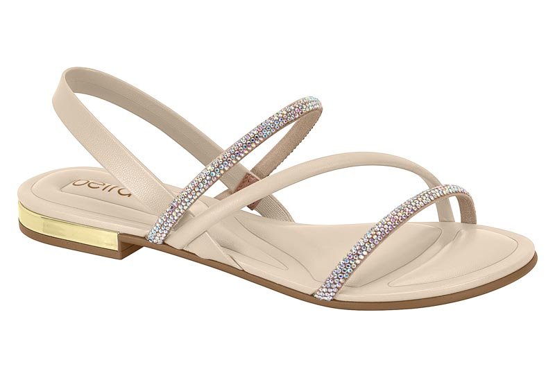 Sandalia Feminina Tp 6mm Glam/Tp Pele Strech/Napa Tur