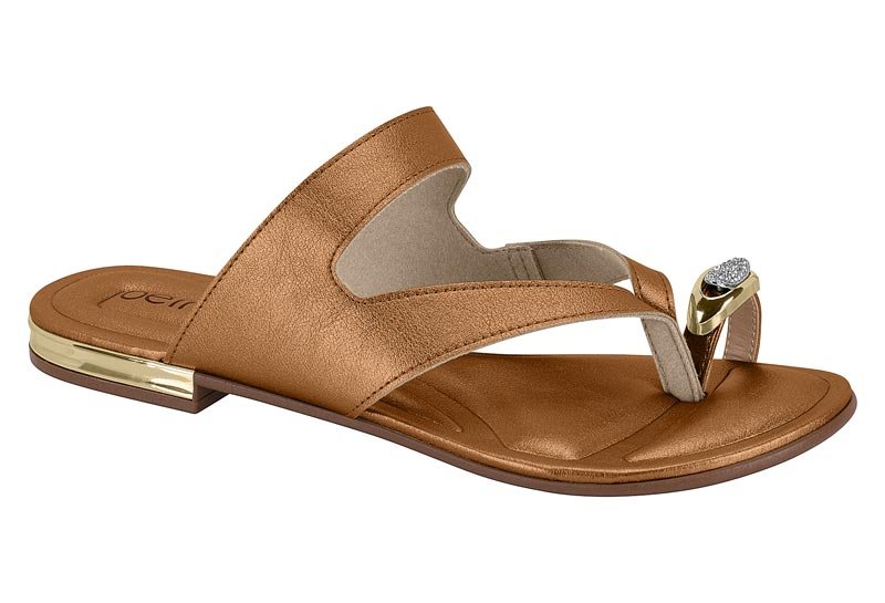 Sandalia Feminina Metalizado London