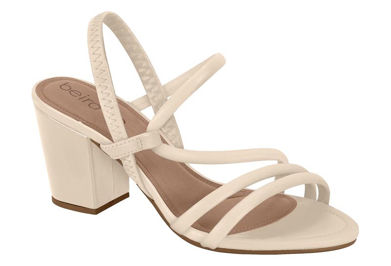 Sandalia Feminina Tira Pronta Pele Strech