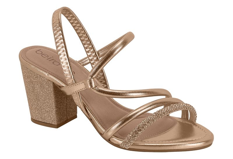 Sandalia Feminina T Pronta Brilho Italia/T Pta Strass