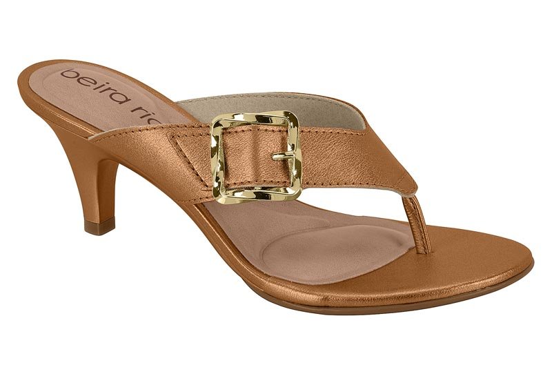 Sandalia Feminina Metalizado London