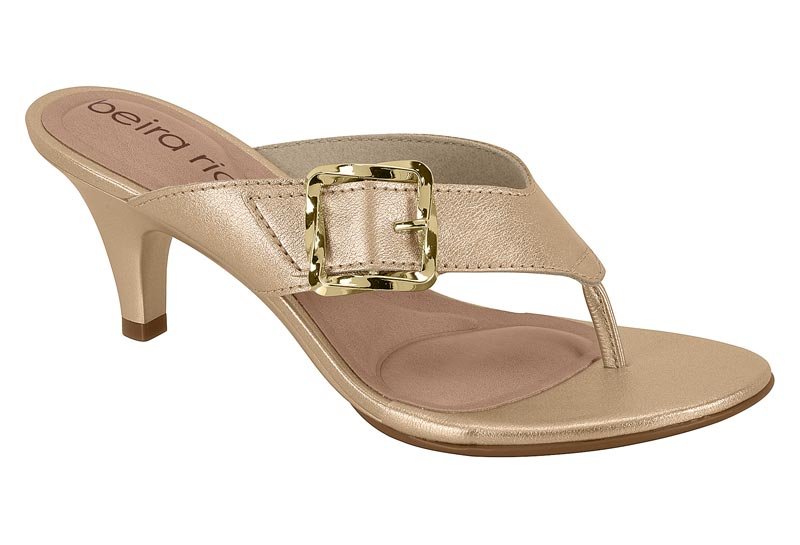 Sandalia Feminina Metalizado London