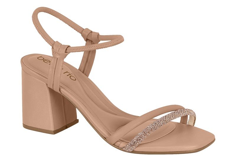 Sandalia Feminina Tp Strass/Tp Pele Strech