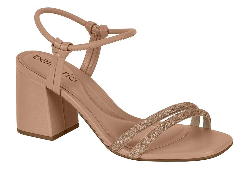 Sandalia Feminina Tp Gliter Mini Shine/Tp Pele Strech