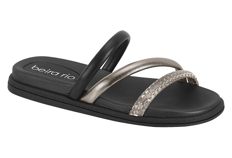 Sandalia Feminina Tp Np Turim/Tp Br Ita/Tp Np Glit Tr