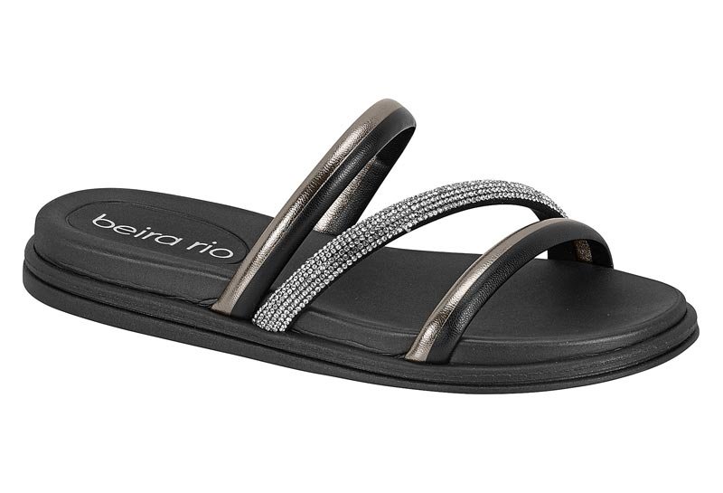 Sandalia Feminina T Pta Duo Np Tur-Bri Ita/Tp Cam Fl