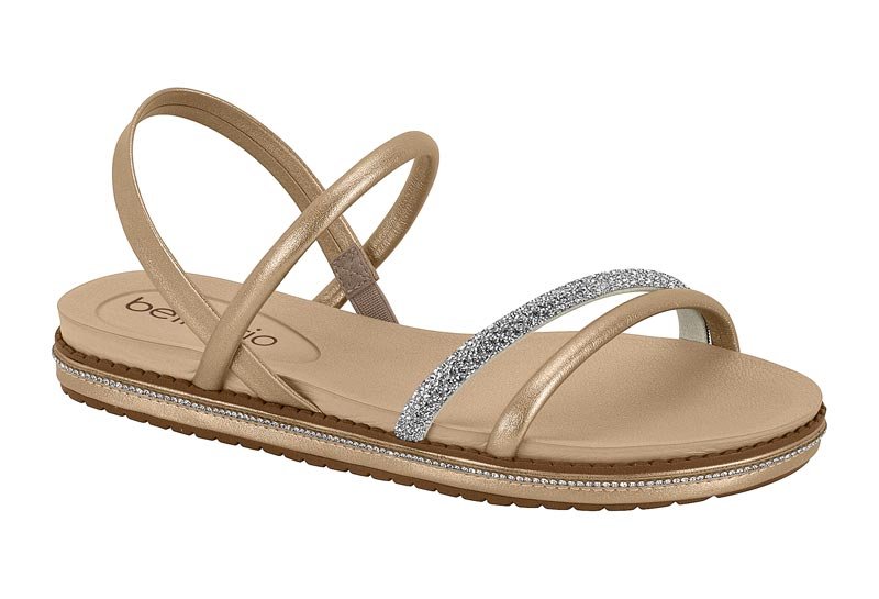 Sueco Feminino T Pta Metalizado London/Tp Strass